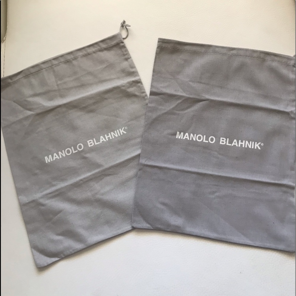 New MANOLO BLAHNIK Shoes Dust Storage  two BAGS